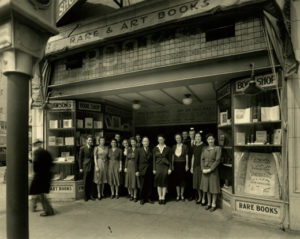 Ernest Dawson and staff, Grand Avenue, Los Angeles, celebrating 40th anniversary in business, 1940