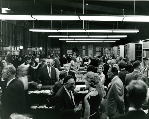Opening of Dawson’s Book Shop on Larchmont Blvd in Los Angeles, 1968.
