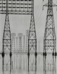 Will Connell, Towers In The Rain, 1929. Vintage gelatin silver print.